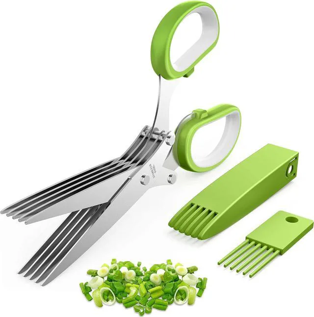 Main image of 2026 Upgraded Herb Scissors, Effortless Herb Shears Cutter Tool with Sharp Stainless Steel Blades for Fresh Herbs, Must-Have Kitchen & Cooking Gadget, Green
