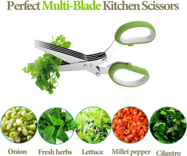 Alt view image 3 of 7 - 2026 Upgraded Herb Scissors, Effortless Herb Shears Cutter Tool with Sharp Stainless Steel Blades for Fresh Herbs, Must-Have Kitchen & Cooking Gadget, Green