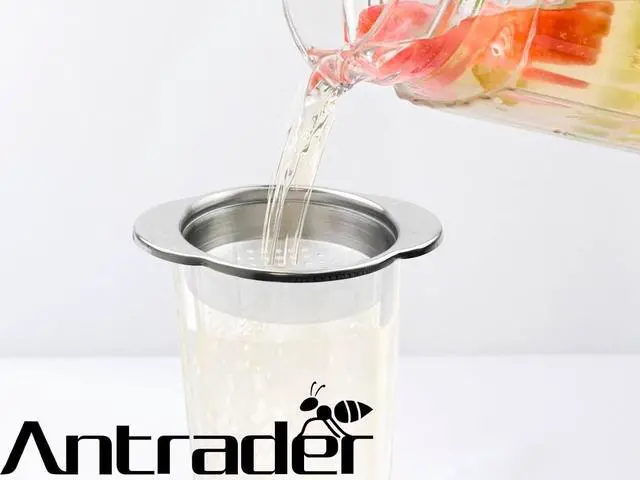 Alt view image 2 of 7 - Antrader 4.5inch Stainless Steel Strainer for Straining, Draining & Rinsing