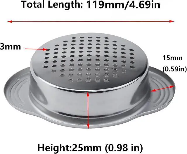 Alt view image 5 of 7 - Antrader 4.5inch Stainless Steel Strainer for Straining, Draining & Rinsing