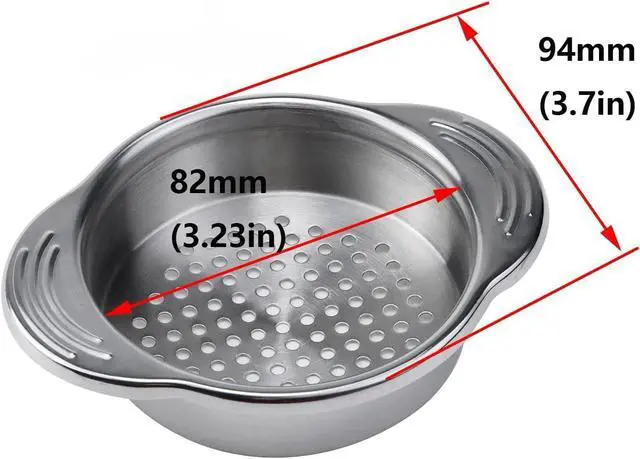 Alt view image 6 of 7 - Antrader 4.5inch Stainless Steel Strainer for Straining, Draining & Rinsing
