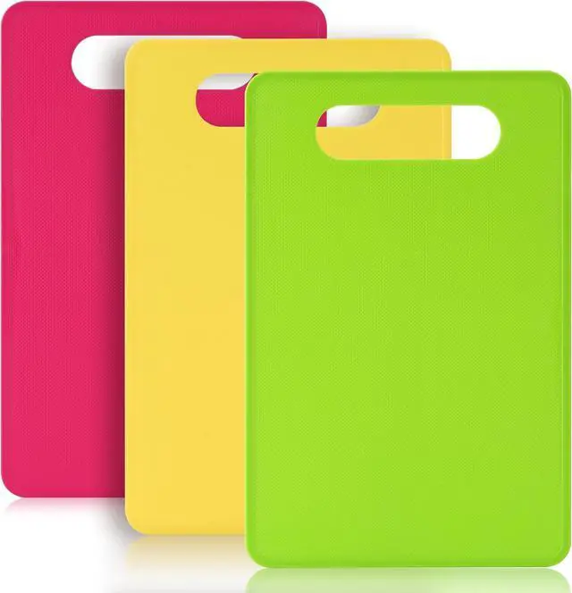 Main image of Luckyiren Plastic Cutting Board Set, 3 Pack Small Boards, Dishwasher Safe