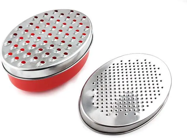 Main image of Cheese Grater Two Side Vegetable Slicer Stainless Steel Potato Shredder with Container Use for Carrots Cucumbers Onion Potato