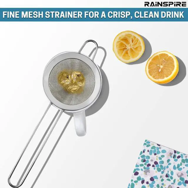 Alt view image 5 of 7 - Fine Mesh Strainers Reinforced Anti-Break Handle Drink Tea Strainer Sliver