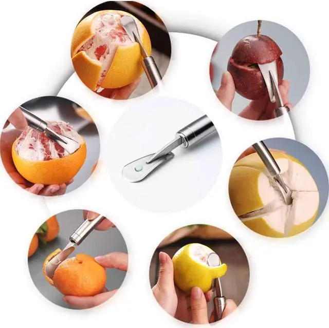 Alt view image 7 of 7 - Orange Citrus Peelers 304 Stainless Steel Slicer Cutter Peeler Remover Opener Fruit Tools Kitchen Gadget