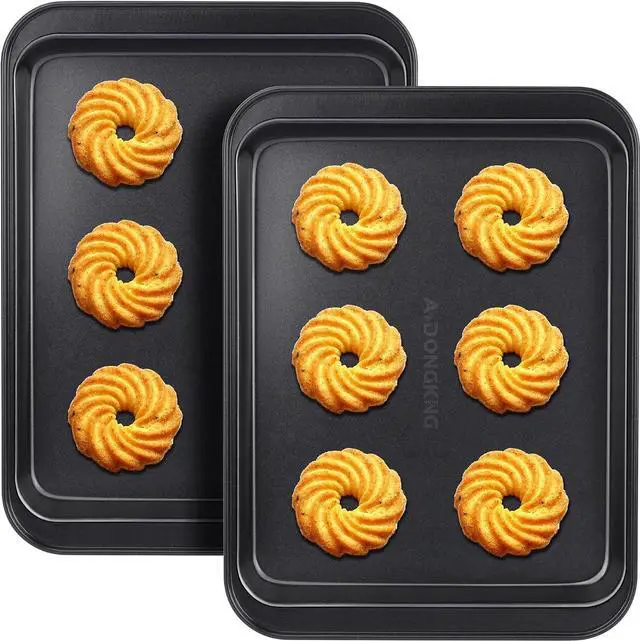 Main image of Small Cookie Baking Sheets, 9.5x7.1 Inches, 2-Pack