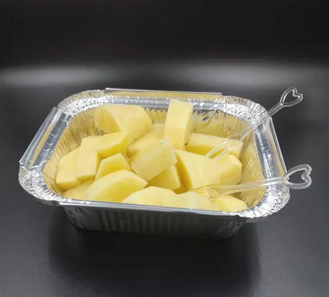 Alt view image 6 of 7 - 40 Pack Disposable Aluminum Foil Pans 4.7X5.7 with lids, Takeout Food Storage, Food Containers, Heavy Duty Baking Trays for Roasting and Cooking (4.7X5.7, 40 pack)