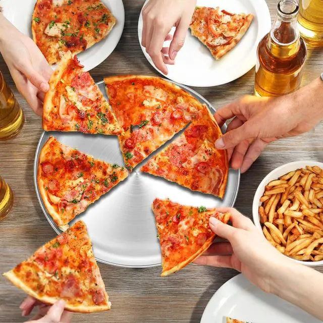 Alt view image 7 of 7 - TeamFar 9 Inch Pizza Pan, Stainless Steel Small Pizza Tray for Oven - 1PCS