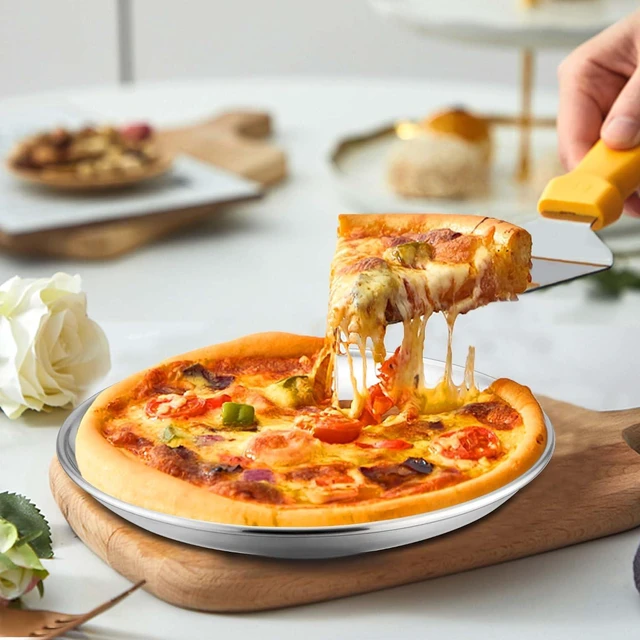 Alt view image 5 of 7 - TeamFar 9 Inch Pizza Pan, Stainless Steel Small Pizza Tray for Oven - 1PCS