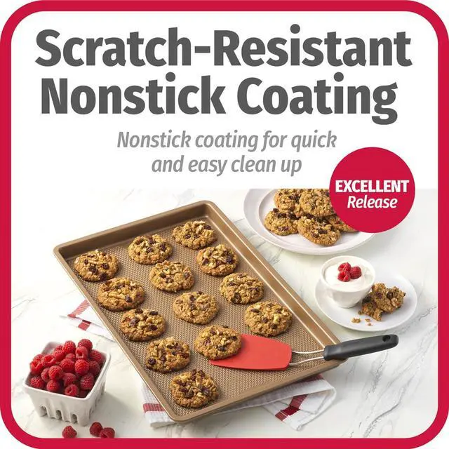 Alt view image 3 of 7 - GoodCook BestBake Nonstick Textured Carbon Steel Cookie Sheet, 11" x 17", Large Baking Sheet, Even Heating, Scratch-Resistant, Non-Toxic, Durable, Ideal for Baking and Sheet Pan Dinners