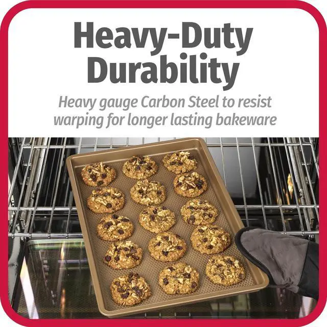 Alt view image 2 of 7 - GoodCook BestBake Nonstick Textured Carbon Steel Cookie Sheet, 11" x 17", Large Baking Sheet, Even Heating, Scratch-Resistant, Non-Toxic, Durable, Ideal for Baking and Sheet Pan Dinners