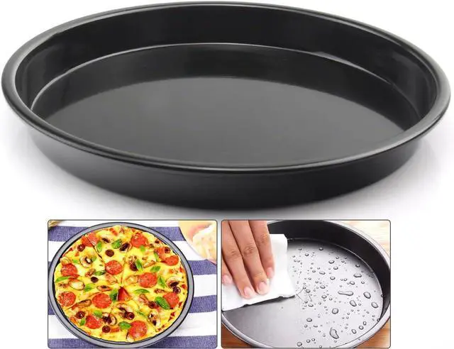 Main image of Pizza Pan,10 inch Nonstick Pizza Tray for Oven,Carbon Steel Baking Pan,Maximum Temperature Resistance of 230/450,Dishwasher Safe (1, 10 inches)