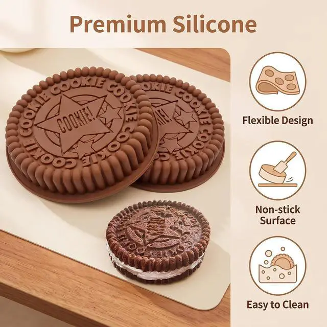 Alt view image 2 of 7 - 2 Pcs 7.4" Silicone Round Cake Pan for Baking, Food Grade