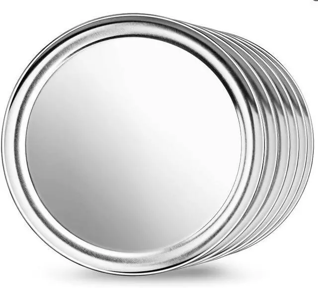 Alt view image 2 of 5 - Pizza Pan, Pizza Pan for Oven, Aluminum Pizza Tray, Thick Round Pizza Plate Pizza Baking Sheet, Easy Clean & Dishwasher Safe, Set of 1 (12 inch)