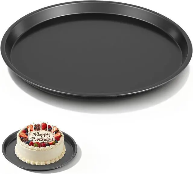 Main image of 10 Inch Cookie Cake Pan, Round Cake Pan Round Cookie Sheet Nonstick Giant Shollow Baking Pans Cakes Tray Pans for Home Kitchen Baking