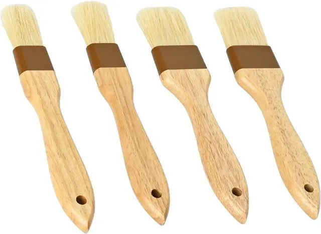 Main image of 4 pcs Pastry Brush, Natural Bristle Basting Brush for Cooking and Baking, Premium BBQ Brushes for Butter, Oil, Egg, Sauce, Turkey, Marinade and Kitchen Food by SFIUYLB