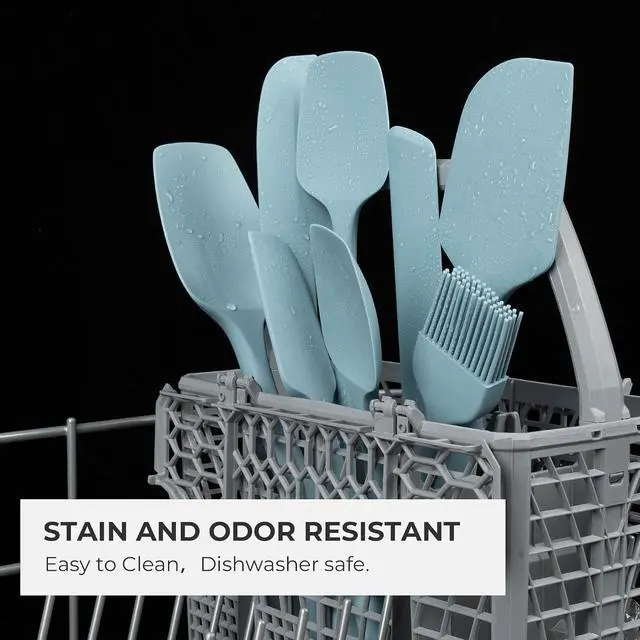 Alt view image 7 of 7 - Elihome Mini Silicone Basting Pastry Brush, Cooking Brush for Oil Sauce Butter Marinades, Food Brushes for BBQ Grill Kitchen Baking, Baster Brushes Food Grade, Slate Teal Grey