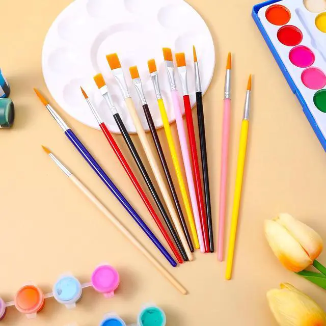 Alt view image 4 of 7 - 12PCS Cake Painting Brushes Set - Paint Brush for Cookies Cookie Paint Brushes Decorating for Dusting Edible Glitter Color for Painting Pastry, Cookie