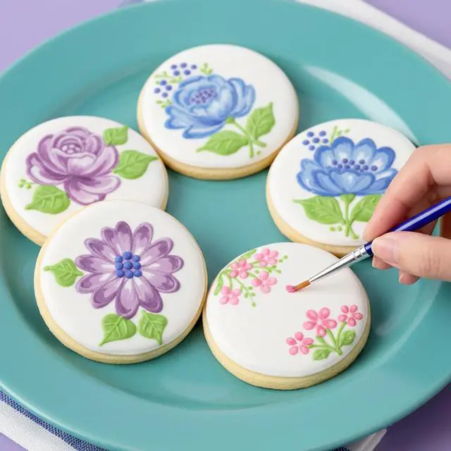 Alt view image 6 of 7 - 12PCS Cake Painting Brushes Set - Paint Brush for Cookies Cookie Paint Brushes Decorating for Dusting Edible Glitter Color for Painting Pastry, Cookie