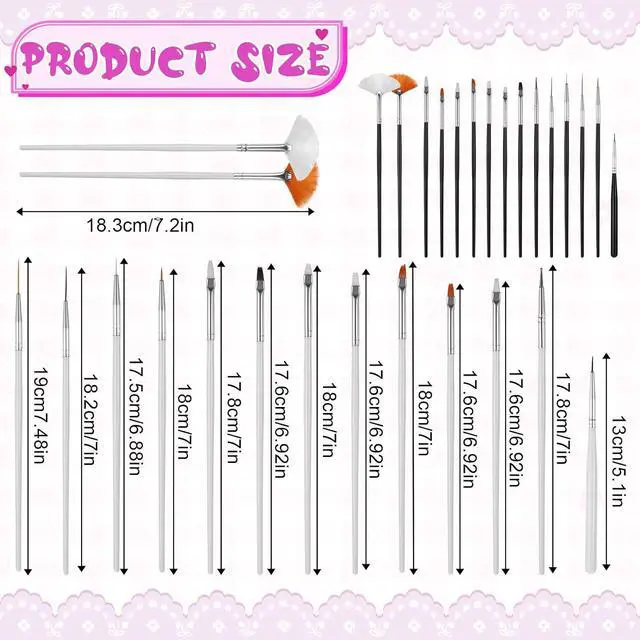 Alt view image 2 of 7 - 30PCS Food Safe Paint Brushes, Cookie Paint Brushes Cake Painting Brush Fondant Paints Brush Cake Decorating Painting Tool, Icing Pastry Brushs DIY Tool Set for Cupcakes Cookie Decorating Supplies