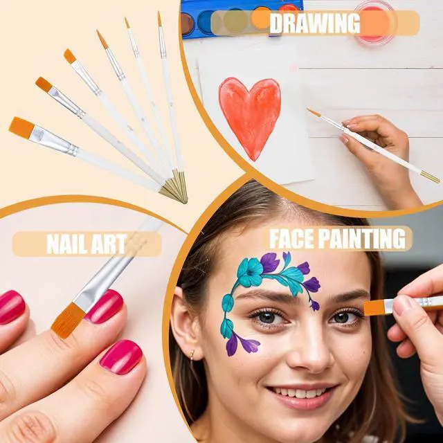 Alt view image 6 of 7 - 6Pcs Multifunction Painting Brushes for Cake Decorating, Food Grade Paint Brushes Cake Decorating Brush Comfortable Nylon Wooden Handle for Cooking, Baking, Basting, Pastry and Cookie