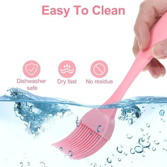 Alt view image 4 of 7 - 4 Pcs Silicone Basting Pastry Brush Heat Resistant Oil Brush for Cooking Kitchen Food Baking Butter Baster BBQ Grill Dishwasher Safe Multicolor for Sauce Marinade Meat Glazing