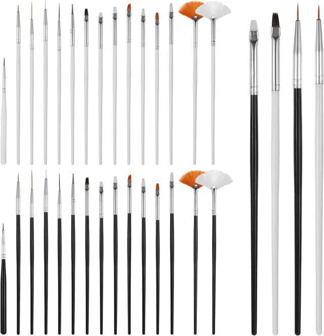 Main image of 30 PCS Cookie Paint Brushes, Food Paint Brush Cake Decorating Brushes Cookie Decorating Brushes Food Safe Paint Brushes Kit Fondant Brush DIY Tool Set Icing Pastry Brush for Painting Baking, White