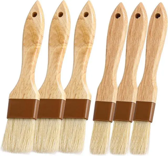 Main image of 6Pcs Pastry Brushes, Natural Bristle Basting Brush for Cooking Food