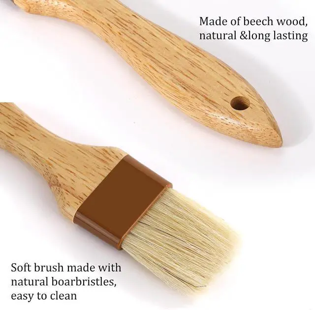 Alt view image 4 of 7 - 6Pcs Pastry Brushes, Natural Bristle Basting Brush for Cooking Food