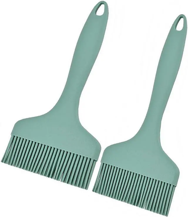 Main image of 2Pcs Silicone Basting Pastry Brush Cooking Brushes Food Brush Green