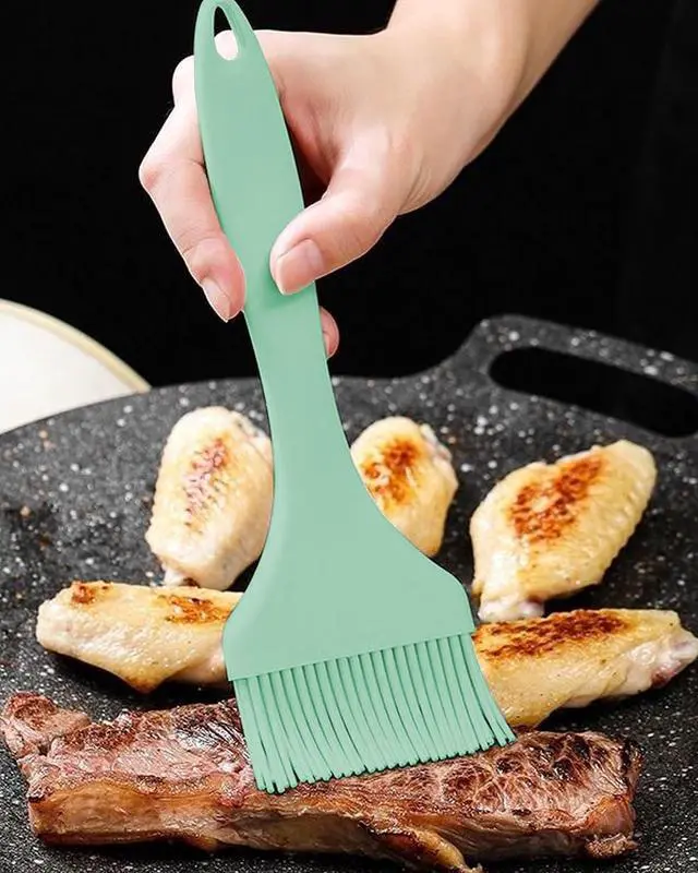 Alt view image 3 of 6 - 2Pcs Silicone Basting Pastry Brush Cooking Brushes Food Brush Green