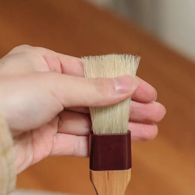 Alt view image 2 of 7 - MSART Pastry Brush - Natural Boar Bristle Wooden Food Basting Brush, 1 Inch