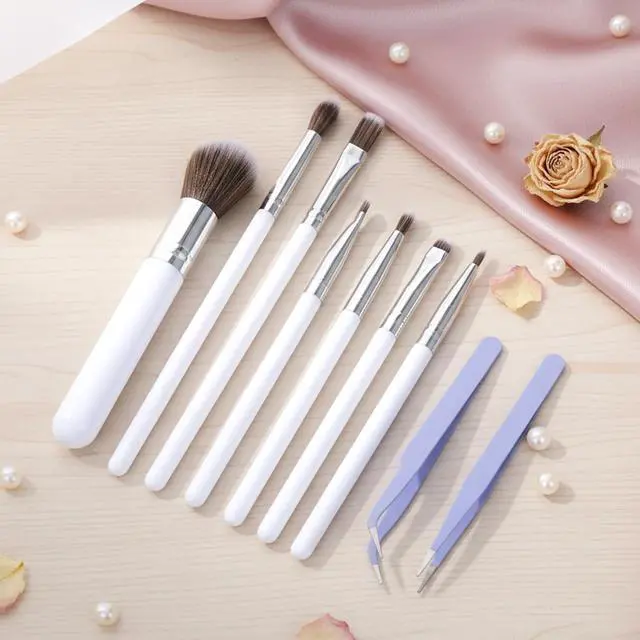 Alt view image 5 of 7 - 9 PCS Cake Candy Decorating Brushes Tools, Baking Brush Set Food Paint Brushes Pastry Brush Fondant Tools and Stainless Steel Straight & Curved Tip Tweezers for Baking Fondant DIY Cake Sugar