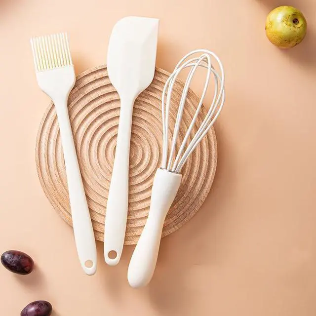 Alt view image 3 of 5 - Kitchen tools for cooking 3pcs set-Silicone Pastry Brush Baking Brush,Whisk, Spatulas