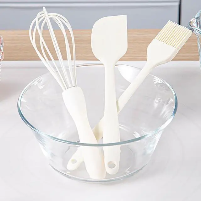 Alt view image 4 of 5 - Kitchen tools for cooking 3pcs set-Silicone Pastry Brush Baking Brush,Whisk, Spatulas