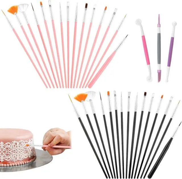 Main image of 33Pcs Cake Decorating Brushes, Food Safe Paint Brushes Set Pastry Brush