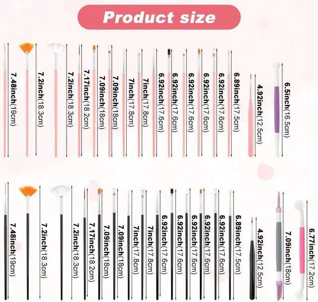 Alt view image 2 of 7 - 33Pcs Cake Decorating Brushes, Food Safe Paint Brushes Set Pastry Brush