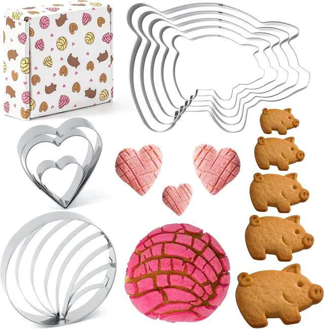 Main image of R HORSE Mexican Cookie Cutter Set Concha Bread Mold