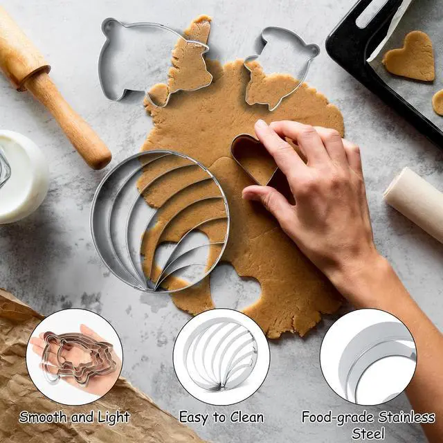 Alt view image 2 of 7 - R HORSE Mexican Cookie Cutter Set Concha Bread Mold