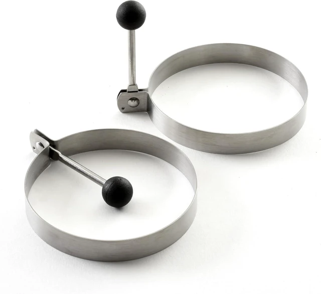 Main image of Norpro Stainless Steel Round Egg/Pancake Rings, 3.75", Silver