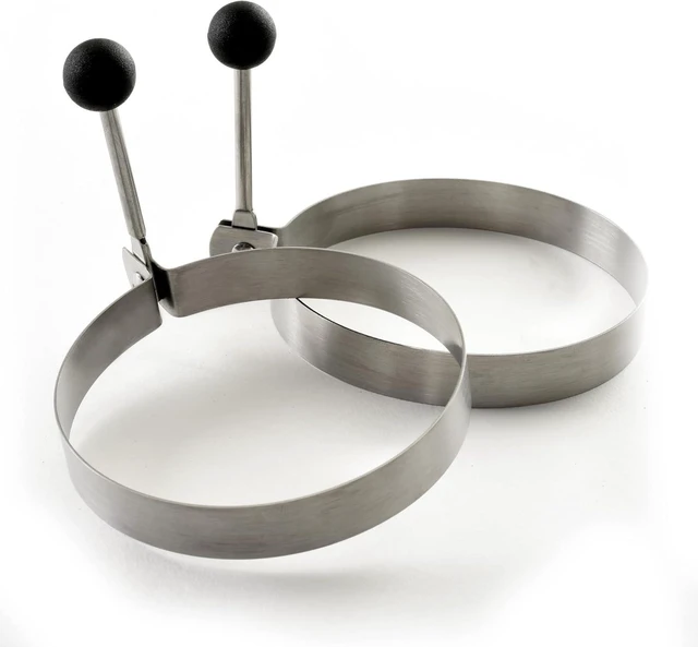Alt view image 4 of 7 - Norpro Stainless Steel Round Egg/Pancake Rings, 3.75", Silver