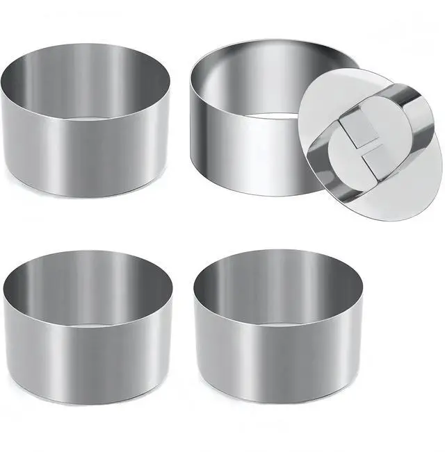 Main image of 3 Inch Round Ring Molds for Cooking Baking, Stainless Steel Crumpet Rings