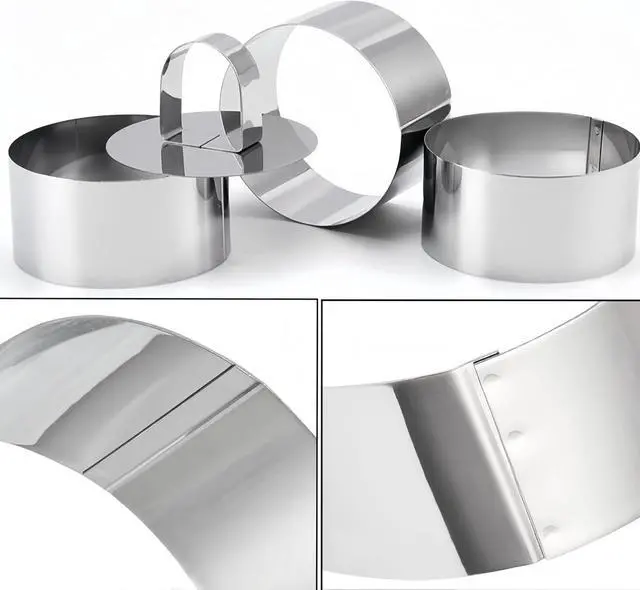 Alt view image 3 of 7 - 3 Inch Round Ring Molds for Cooking Baking, Stainless Steel Crumpet Rings