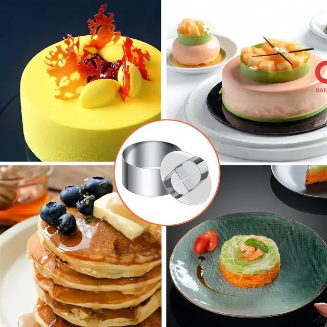Alt view image 7 of 7 - 3 Inch Round Ring Molds for Cooking Baking, Stainless Steel Crumpet Rings