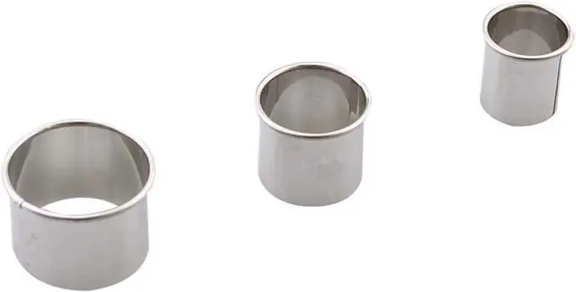 Alt view image 4 of 7 - 304 Stainless Steel Cookie Cutters Mousse Circle Round Cake Donut Fondant Pastry Mold Baking Tools12 Piece Set
