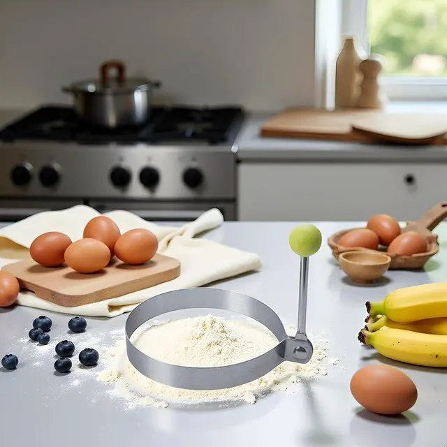 Alt view image 2 of 7 - Round Egg Mold Shaper - Non Stick Pancake Deep Egg, Stainless Steel Frying Egg Rings, Mould Cookies Maker Baking Shaper Kitchen Gadget, Egg Patty Maker Rings For Sandwich Fritters Crumpets