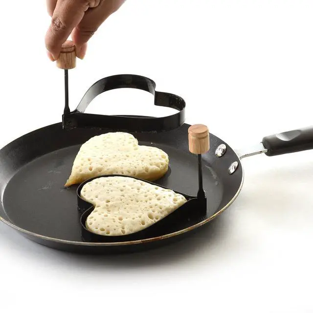 Alt view image 7 of 7 - Norpro Nonstick Heart Pancake/Egg Rings, Set of 2