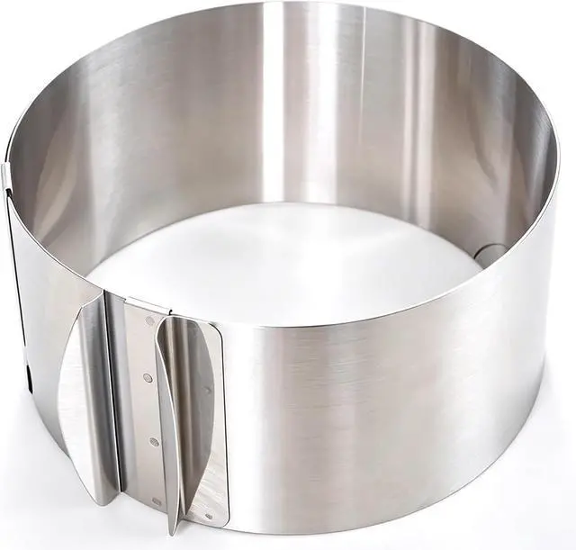 Main image of 1 Pcs Mousse Cake Molds Adjustable Cake Ring 6 to 12 Inch Round Cake Trimmer Stainless Steel Round Cookie Cutter for Baking Pastry Cake Decor