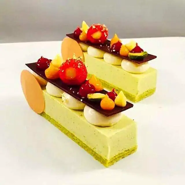Alt view image 3 of 7 - Rectangular Cake Molds,Stainless Steel Cake Mousse Ring Rectangle Cookie Cutter Mousse Cake Cutter Ring Mold for Home Kitchen