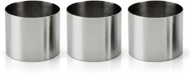 Main image of 3Pcs Cake Ring Mold 2 Inch Dessert Round Molds for Baking Cookies Biscuits Circles Cutters Stainless Steel Mini Cake Pastry Cutter Food Cooking Baking Tools